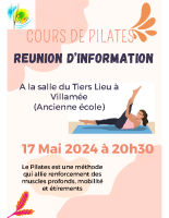 Affiches Pilates reunion du 17 mai 24
