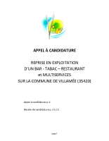 Dossier appel à candidature Au Fil de l’Eau – Villamée